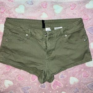 Olive green micro Shorts